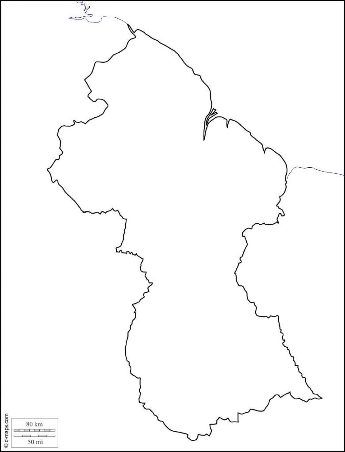 mappa vuota della Guyana