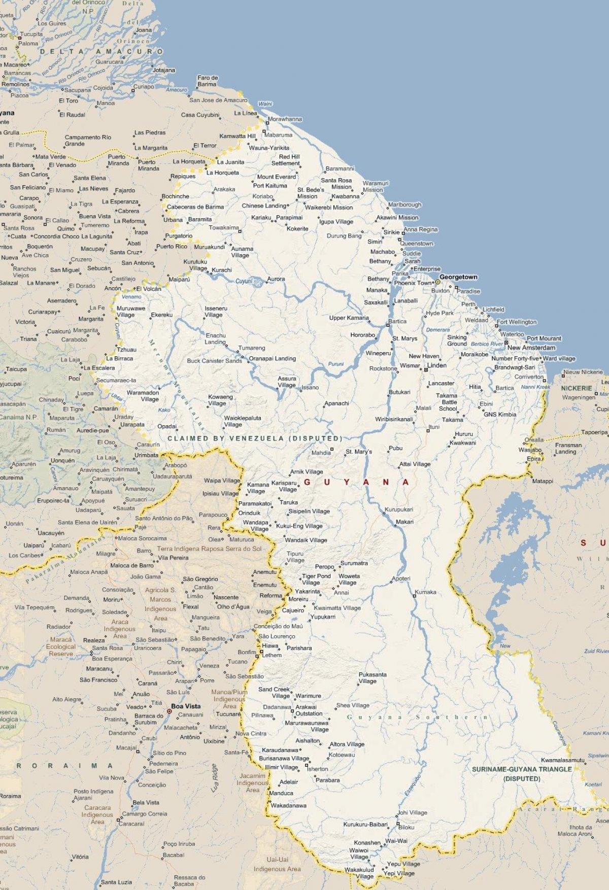 mappa della mappa della mappa della Guyana