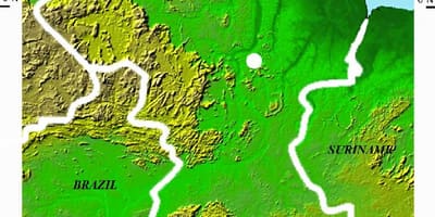 Mappa di mappa satellitare della Guyana